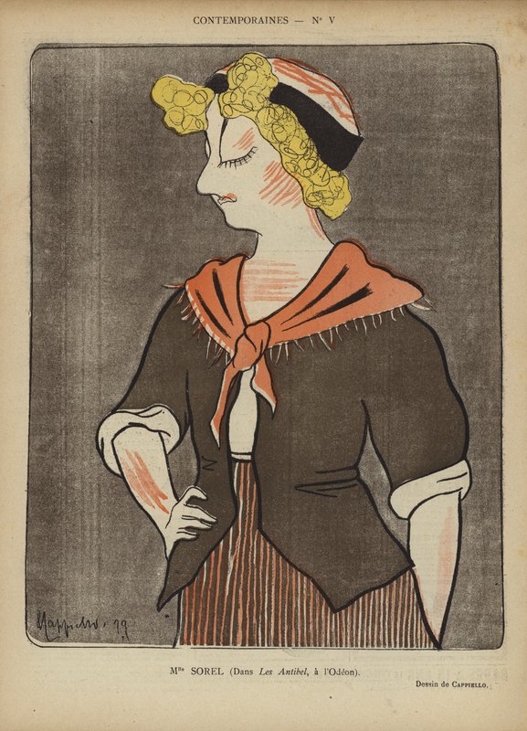 Mlle Sorel, Illustration für Le Rire von after Leonetto Cappiello