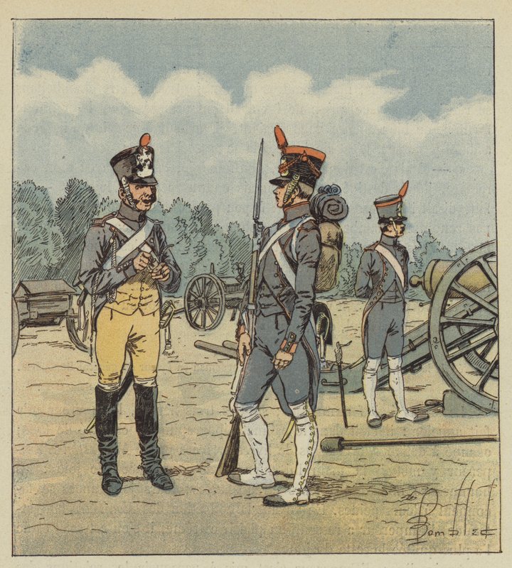 Nach dem Abendessen sprach der Kaiser über die Artillerie von after Louis Charles Bombled