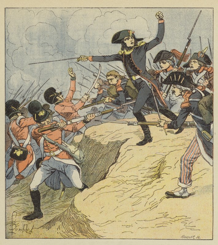 Bonaparte verwundet in Toulon von after Louis Charles Bombled