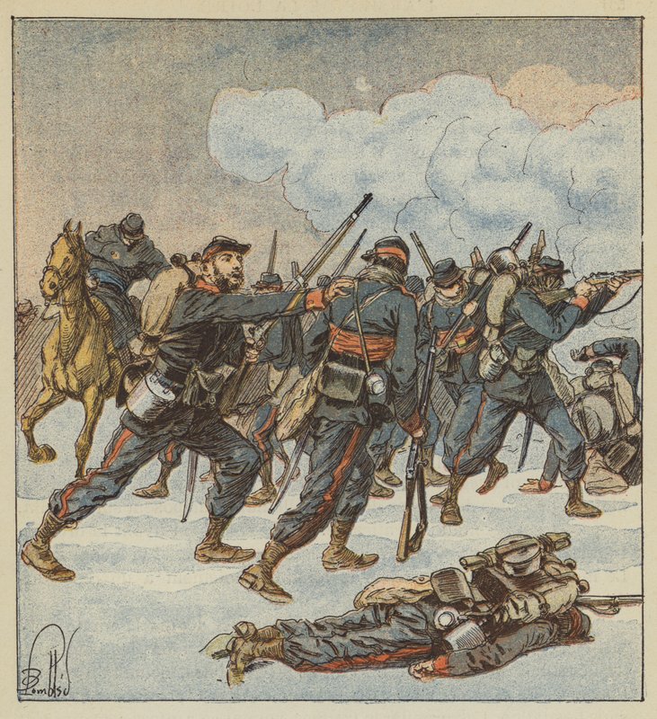 Der Sergeant Ramus von den Mobiles der Isère im Kampf am 7. Dezember von after Louis Charles Bombled
