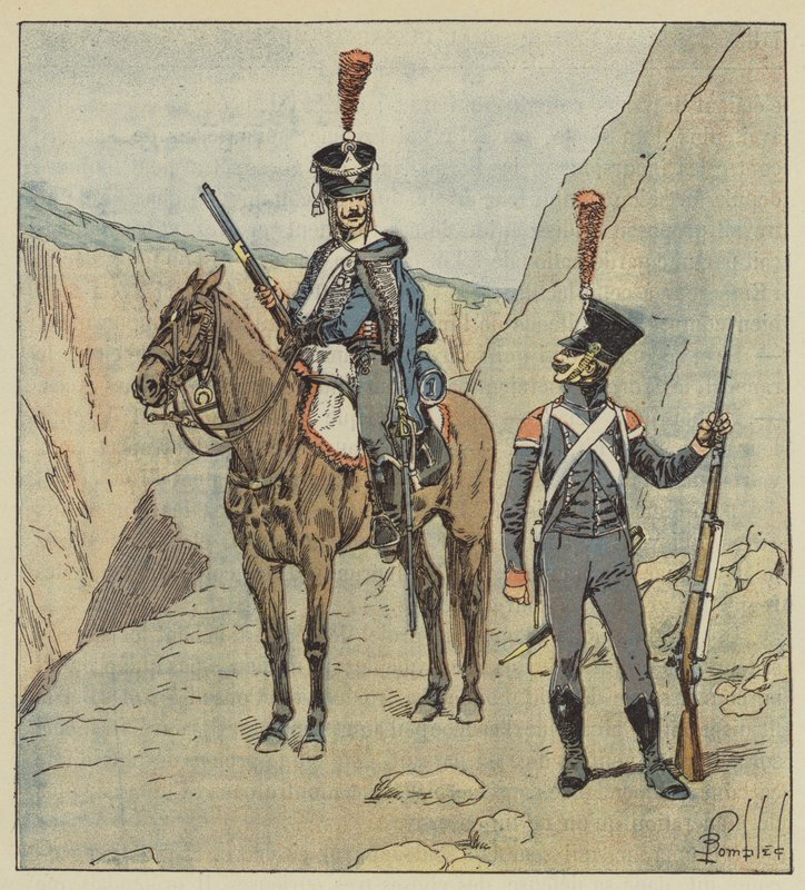 Die an die Türken angrenzenden Provinzen hatten kroatische Regimenter von after Louis Charles Bombled