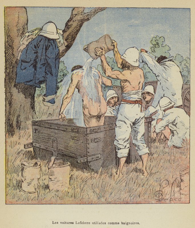 Die als Badewannen genutzten Lefebvre-Wagen von after Louis Charles Bombled