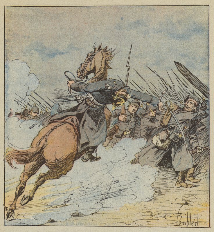 Tod des Obersts de Kontski von after Louis Charles Bombled