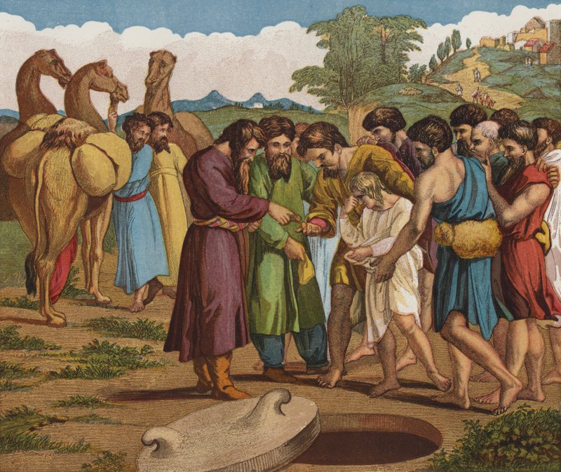 Joseph wird von seinen Brüdern verkauft von after Raphael
