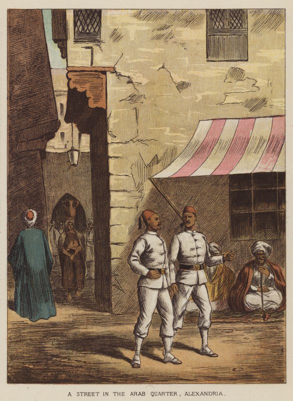 Eine Straße im arabischen Viertel von Alexandria von after Richard Simkin