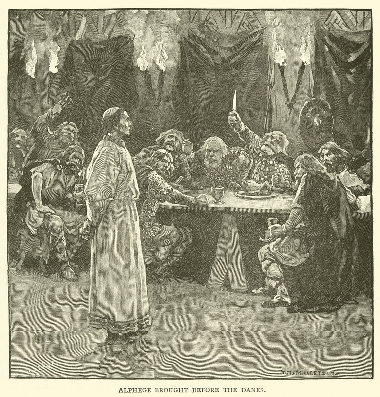 Alphege vor die Dänen gebracht von after William Henry Margetson