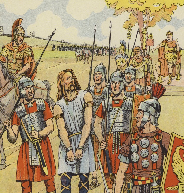 Vercingetorix ergibt sich Julius Caesar, 52 v. Chr. von pseudonym for Onfray de Breville Jacques Job