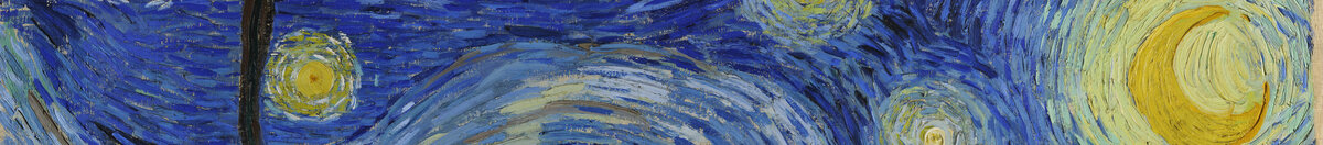 Sternennacht (Vincent van Gogh), Detail: Leuchtender Sichelmond
