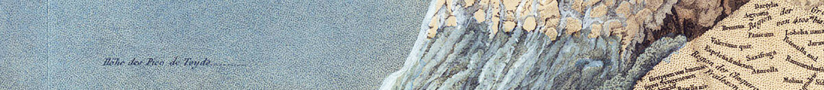 Geografie der Pflanzen in tropischen Ländern, eine Studie der Anden, gezeichnet von Schoenberger und Turpin, gedruckt von Langlois, Paris (Baron Friedrich Alexander von Humboldt), Detail: Gletscher und Schneegrenze