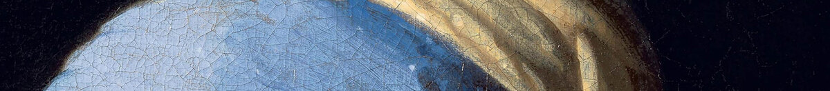 Das Mädchen mit dem Perlenohrring (Jan Vermeer van Delft), Detail: Blau-gelber Turban