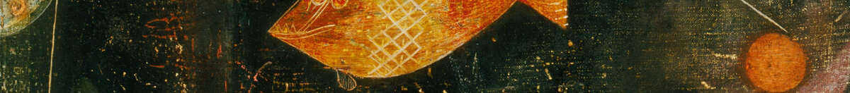 Fischzauber (Paul Klee), Detail: Goldener und blauer Fisch
