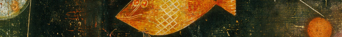 Fischzauber (Paul Klee), Detail: Goldener und blauer Fisch