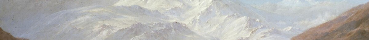 Das Herz der Anden (Frederic Edwin Church), Detail: Schneegipfel Chimborazo