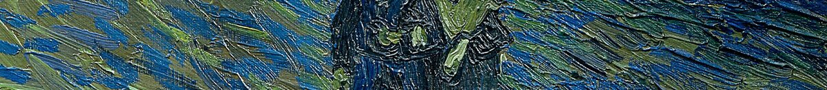 Sternennacht über der Rhône (Vincent van Gogh), Detail: Liebespaar am Ufer