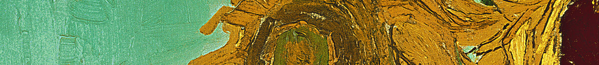 Sonnenblumen (Vincent van Gogh), Detail: Blüte oben links