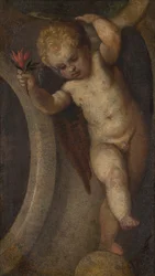 Putto mit einer roten Blume, ca. 1548-88