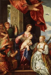 Die mystische Hochzeit der hl. Katharina, ca. 1550 bis 1560
