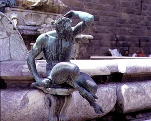 Der Neptunbrunnen (Detail eines Satyrs)