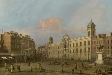 London, Blick auf das Northumberland House, nach Osten blickend