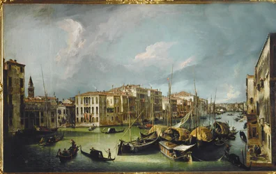 Der Canal Grande in Venedig mit der Rialto-Brücke
