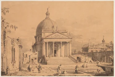 Veduta Ideata mit San Simone Piccolo, ca. 1735