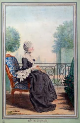 Ganzkörperporträt von Julie de Lespinasse (1732-1776), Schriftstellerin