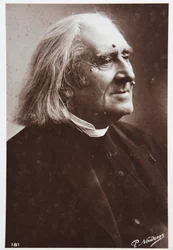 Musik. Der ungarische Komponist Franz Liszt. Foto von P. Nadar, ca. 1880-85