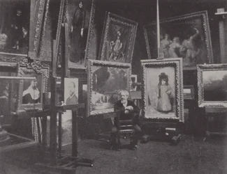 Der französische Maler Carolus-Duran in seinem Atelier