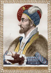 Karl III. Herzog von Bourbon, bekannt als der Konnetabel von Bourbon, Kupferstich nach Gaignières aus dem Buch 