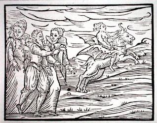 Hexe auf einem teuflischen Ziegenbock, Kopie einer Illustration aus 