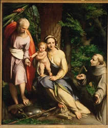 Die Heilige Familie mit dem Heiligen Franziskus - Rast auf der Flucht