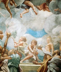 Epheben und Apostel, Detail der Himmelfahrt der Jungfrau