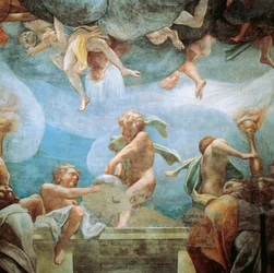 Epheben auf dem Balkon (Detail)