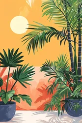 Boho-ästhetisches Poster mit Nova-Hauspflanze für Leinwanddrucke