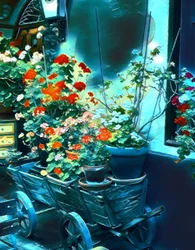 Blumen im Mondlicht