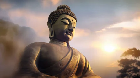 Wanddekoration Buddha-Porträt, friedliche Meditation