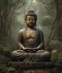 Eine spirituelle buddhistische Dekoration, friedliche Meditation