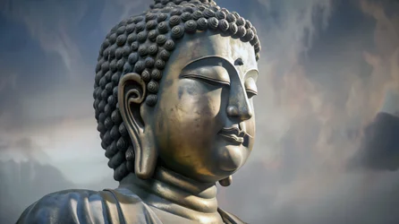 Buddha-Porträt in friedlicher Meditation