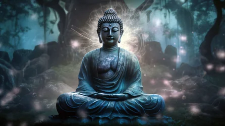 Buddha in friedlicher Meditation