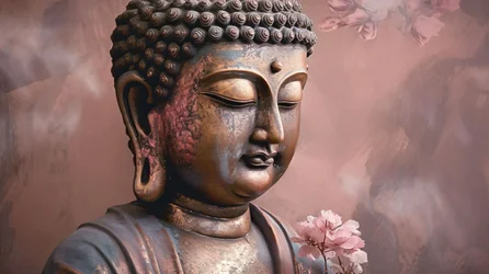 Friedlicher Buddha auf Lotus