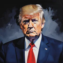 Acryl Donald Trump Politik Kunst