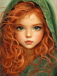 Schönes Mädchen mit roten Haaren
