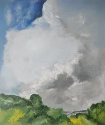 Landschaft mit Wolkenwirbel