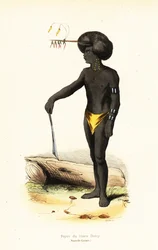 Papuanischer Mann aus Dory Harbour, Westpapua