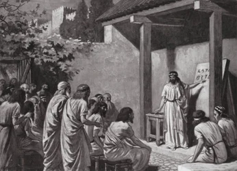 Kadmos gibt den Griechen ein Alphabet