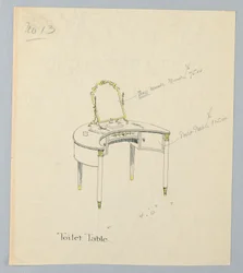 Entwurf für Toilettentisch Nr. 13