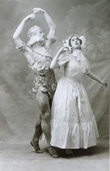 Nijinski und Karsavina tanzen im Ballett 