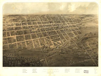 Vogelperspektive der Stadt Marshall, Calhoun Co., Michigan