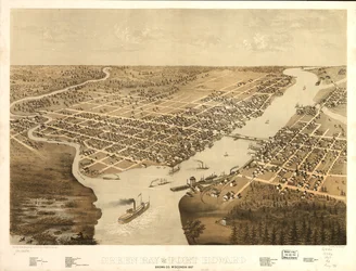 Green Bay und Fort Howard, Brown Co., Wisconsin 1867