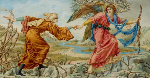 Liebe führt den Pilger nach Sir E. C. Burne-Jones, 1894